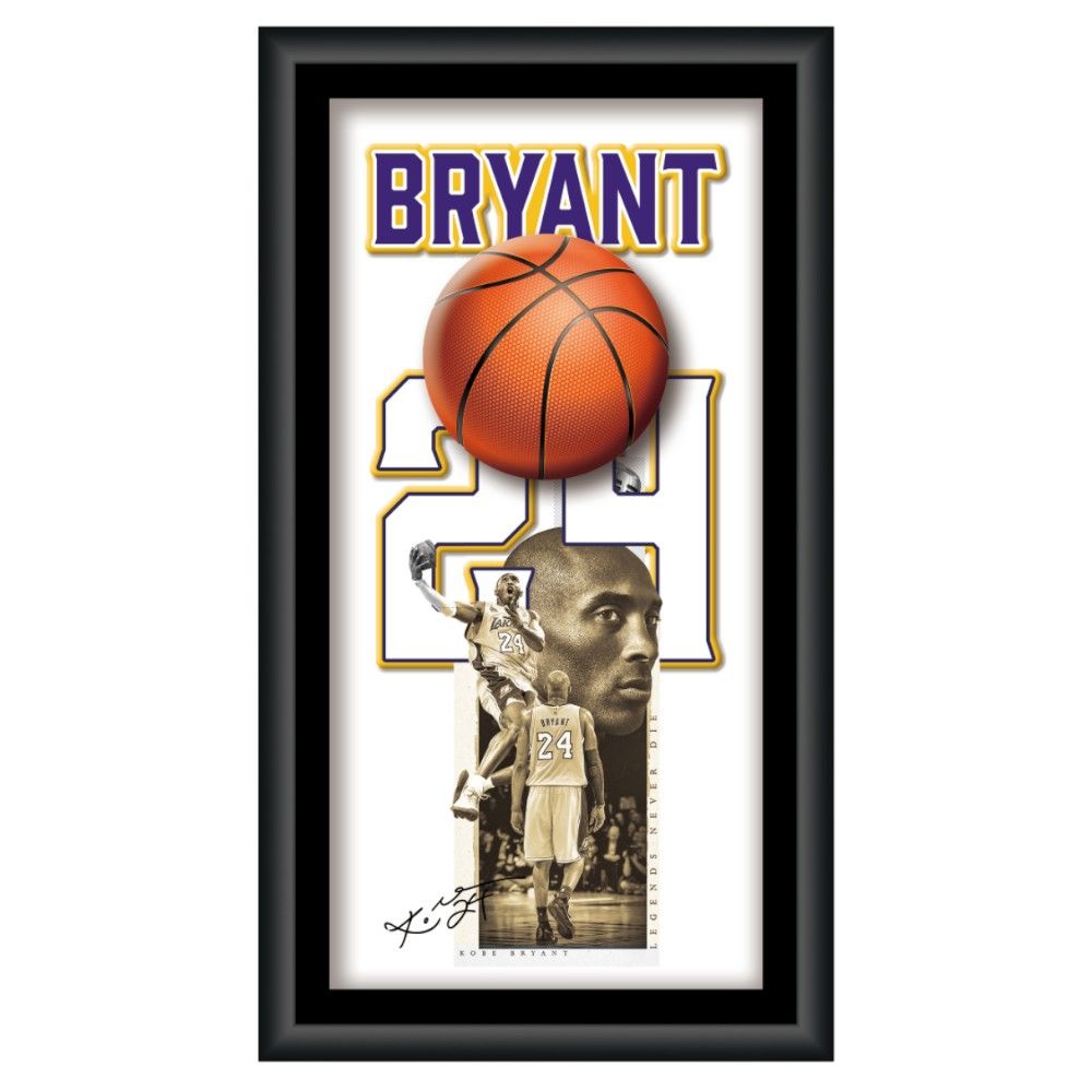 Cuadro 50x70 print Kobe Bryant con marco negro