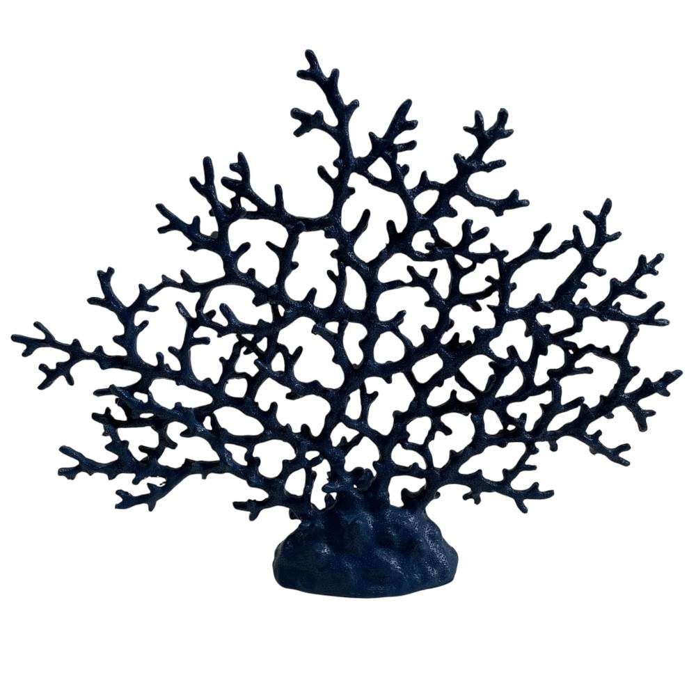Adorno Coral de Fuego de resina azul oscuro 40x34cm