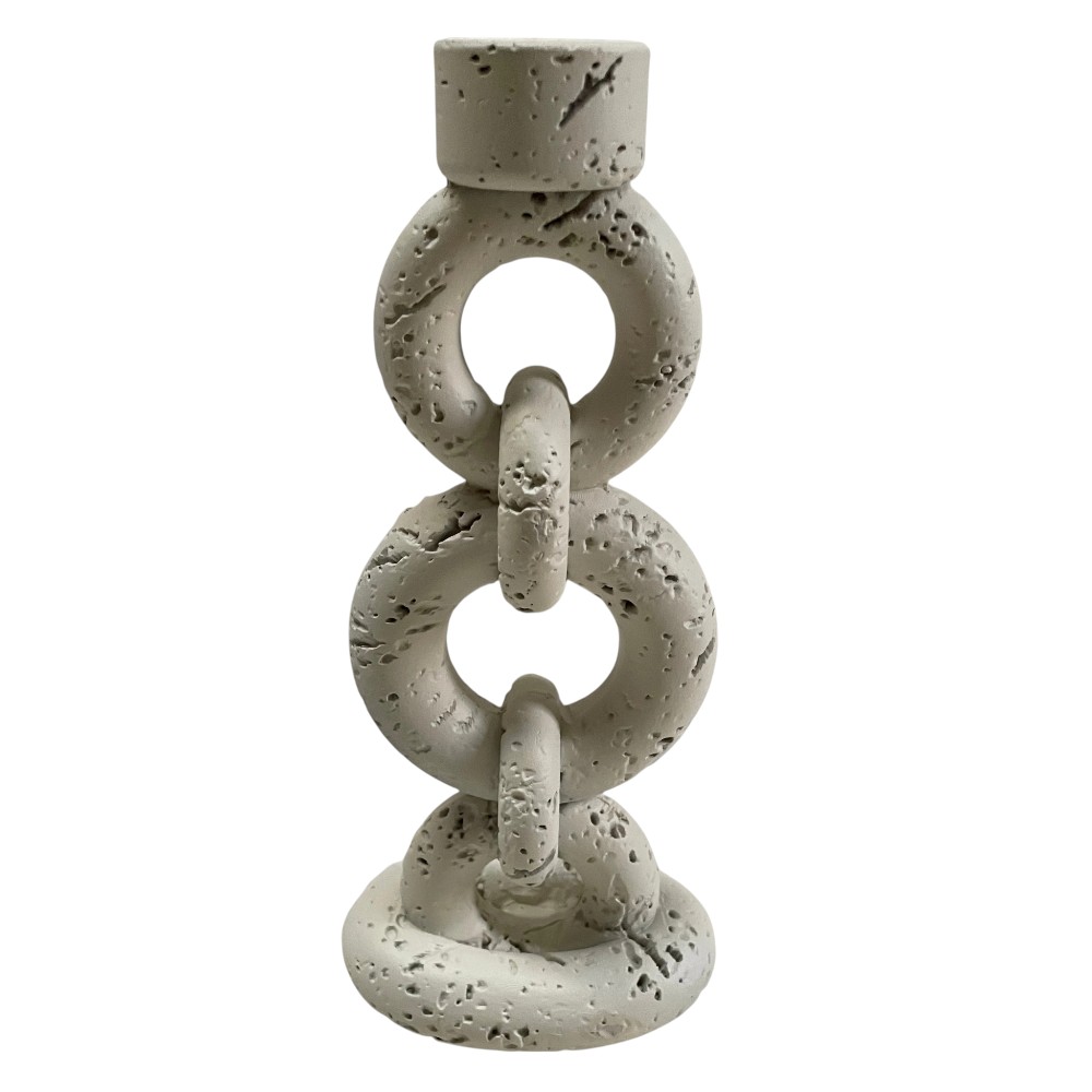 Portavela Cadena blanco 25cm