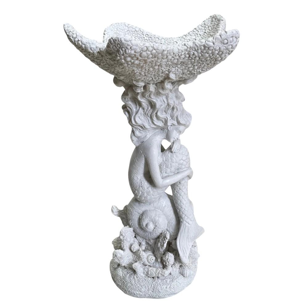 Adorno Sirena blanca 17x29cm