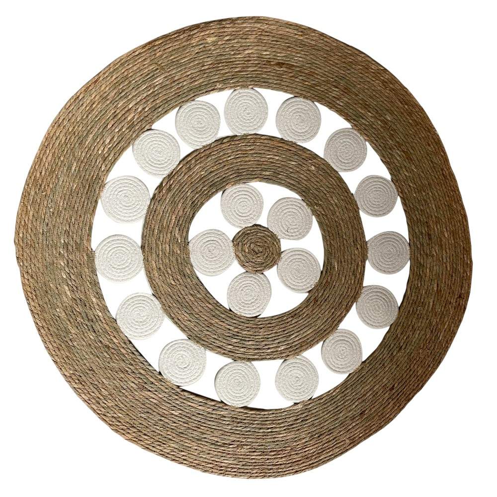 Tapete Ø100cm de yute tejido