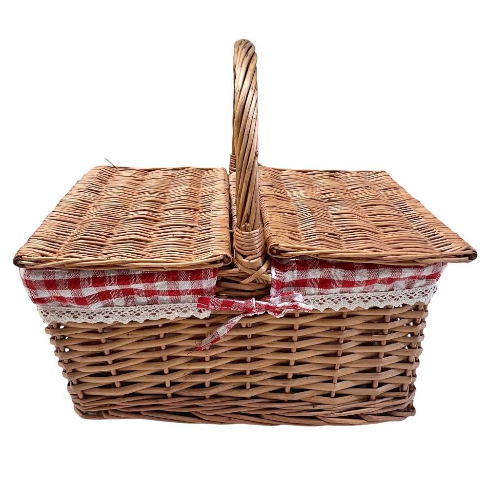 Canasto tipo Picnic 40x28 de fibra natural