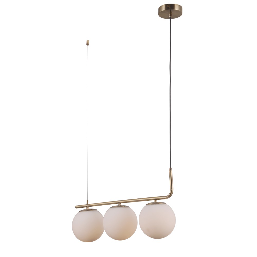 Lampara colgante 3xE27 Nasha gold tulipas blancas