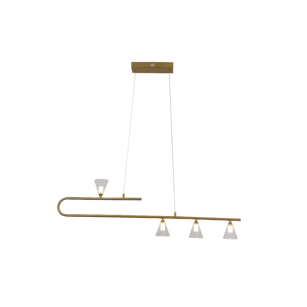 Lámpara LED colgante Tammy dorada luz cálida 12W