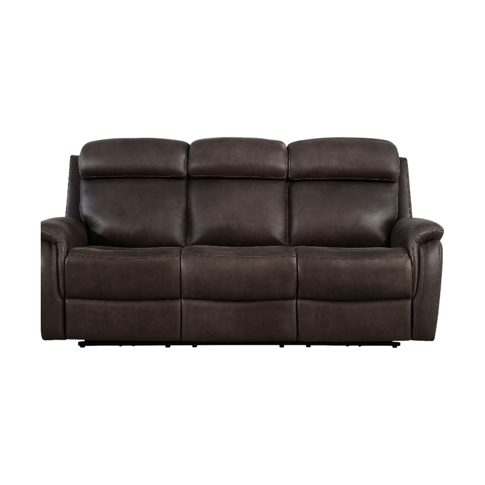 Reclinable triple eléctrico Molly tela microfibra café