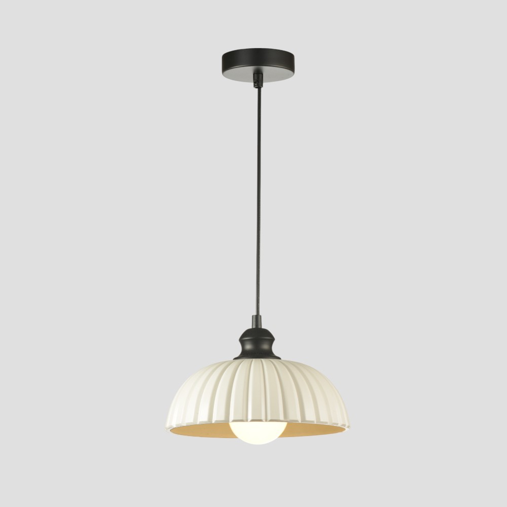 Lámpara colgante E27 Sam negro/blanco