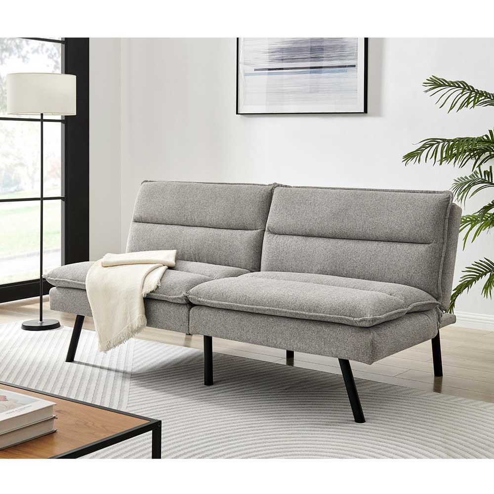 Sofá cama Clarent clic clac de 3 puestos gris