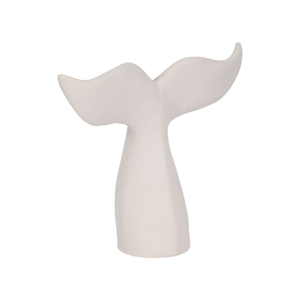 Adorno cola de ballena texturizada blanco 25cm