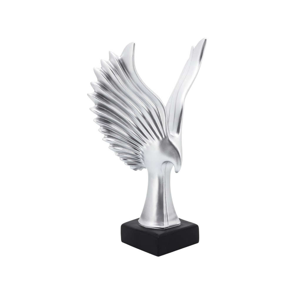 Figura Aguila de resina plateada 36CM