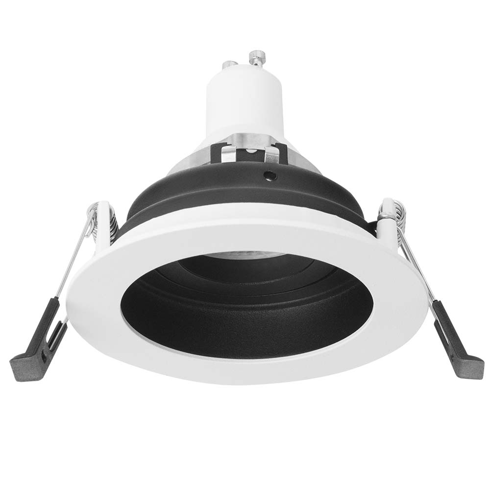 ODB GU10 empotrable Trim redondo blanco/negro Ø100mm