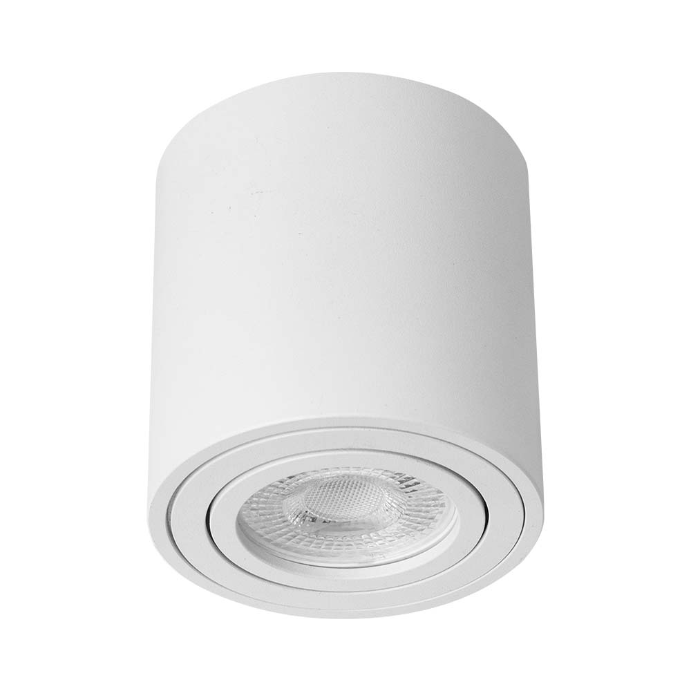 ODB GU10 sobrepuesto Cylinder redondo blanco Ø80mm