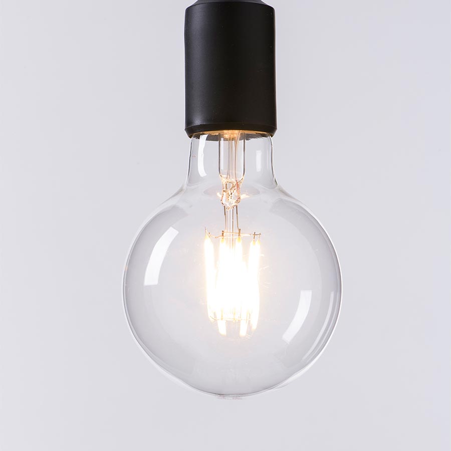 Foco LED G95 base E27 8W 800LM 2700K vidrio transparente