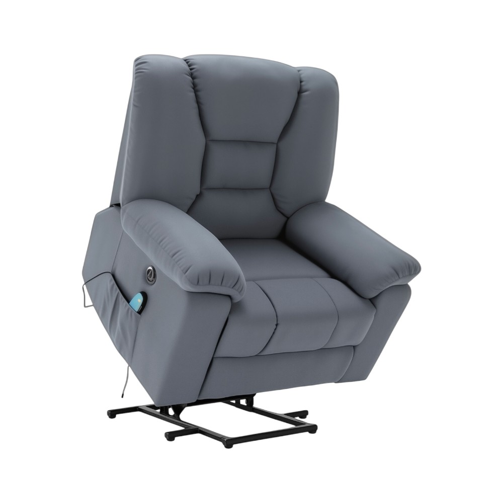 Reclinable eléctrico  Stand Up +calefacción Dahlia tapiz gri