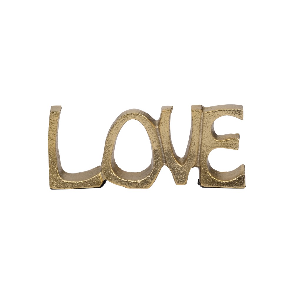 Adorno Love metal dorado 20cm