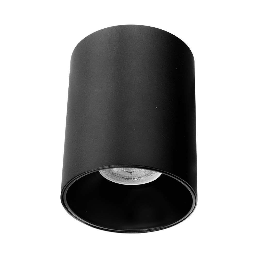 ODB GU10 sobrepuesto fijo redondo Tube negro Ø93mm