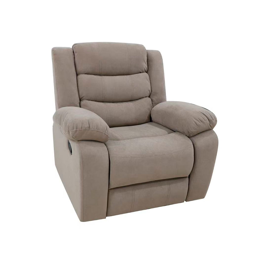Reclinable individual manual Astra de tapiz beige