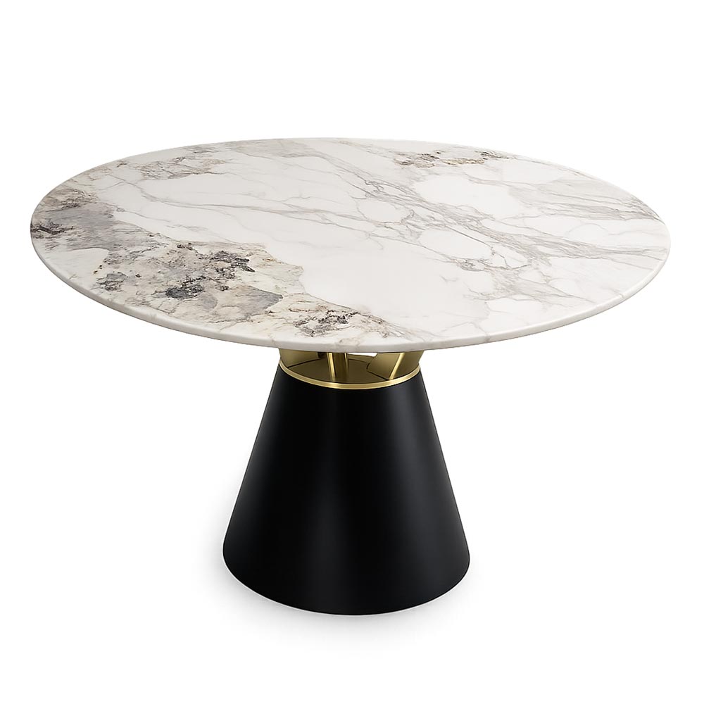 Mesa de comedor circular 150x150 Mau top de cerámica