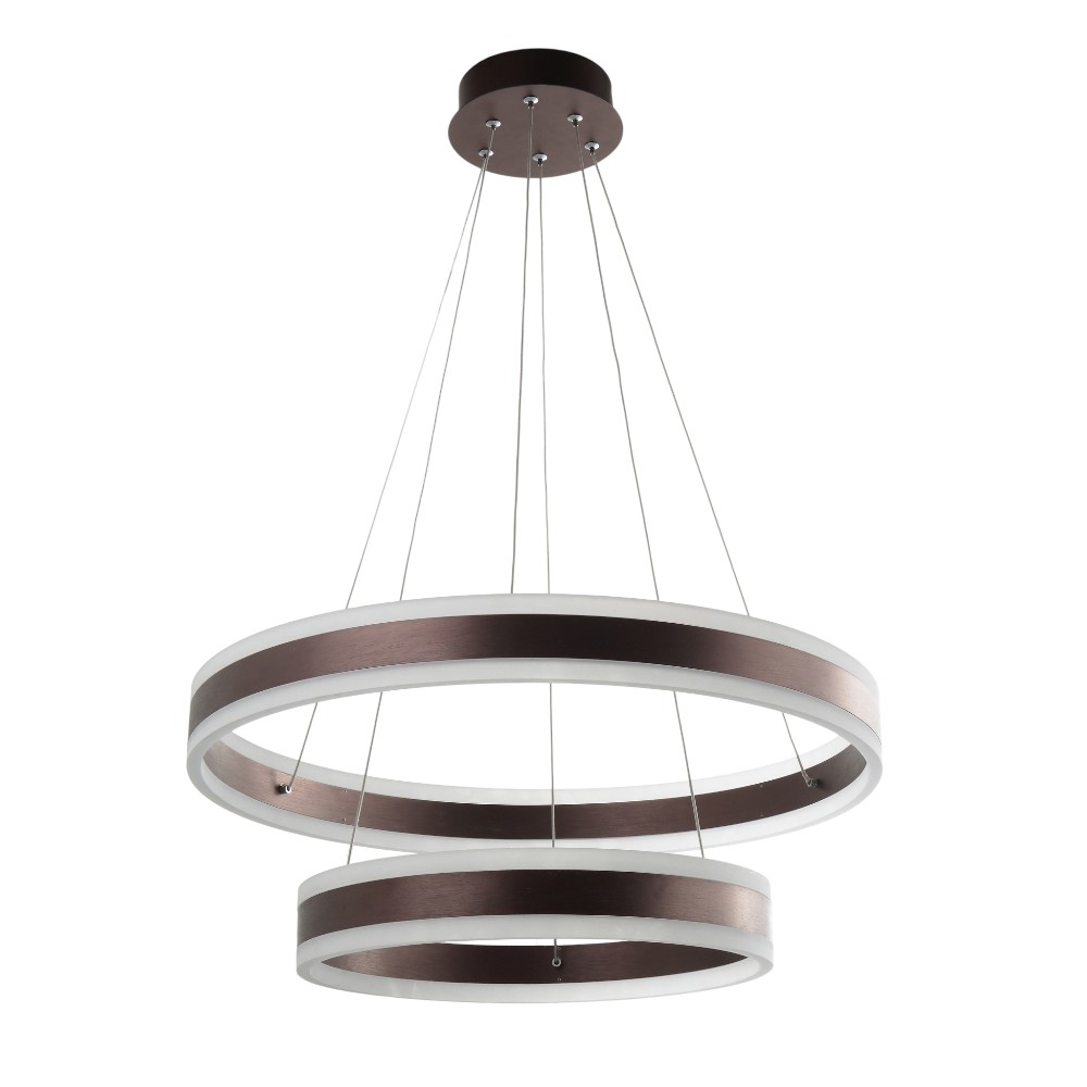 Lámpara colgante LED Rina de metal café oscuro 30W