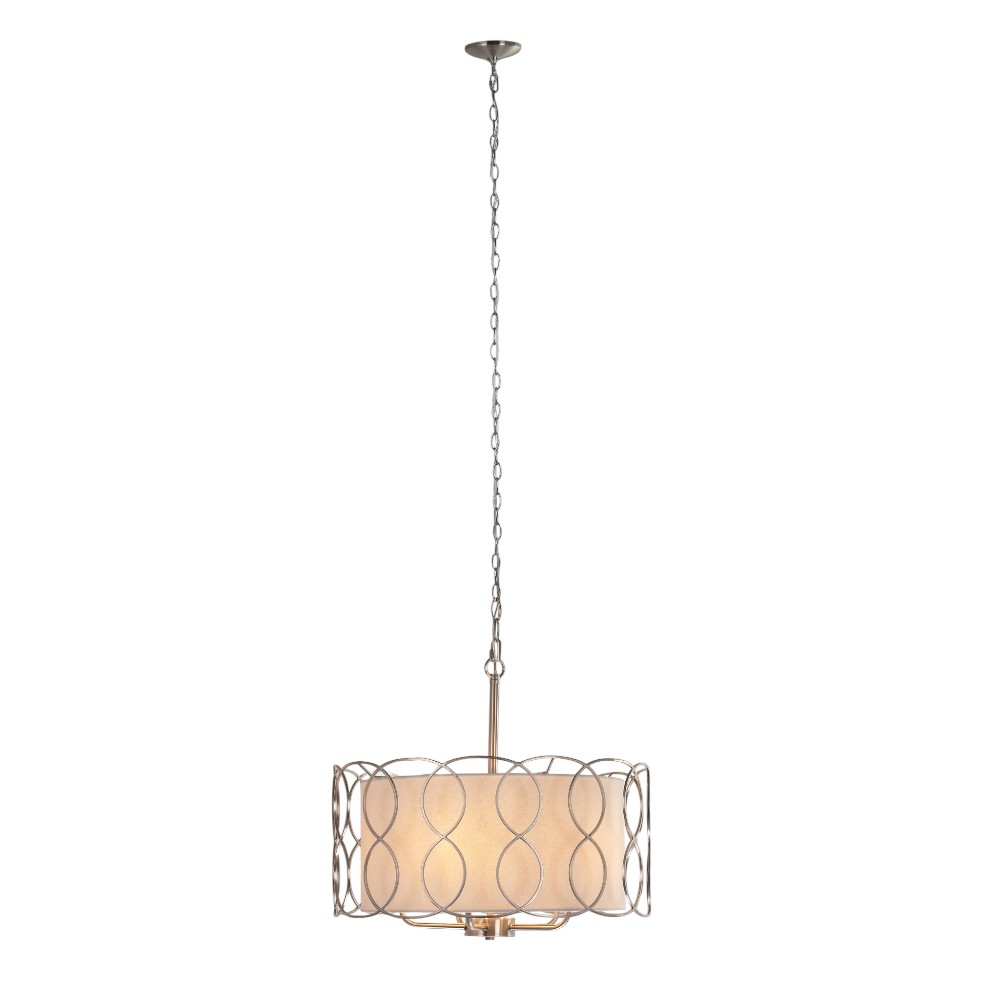 Lámpara colgante 5xE12 Otto de metal nickel