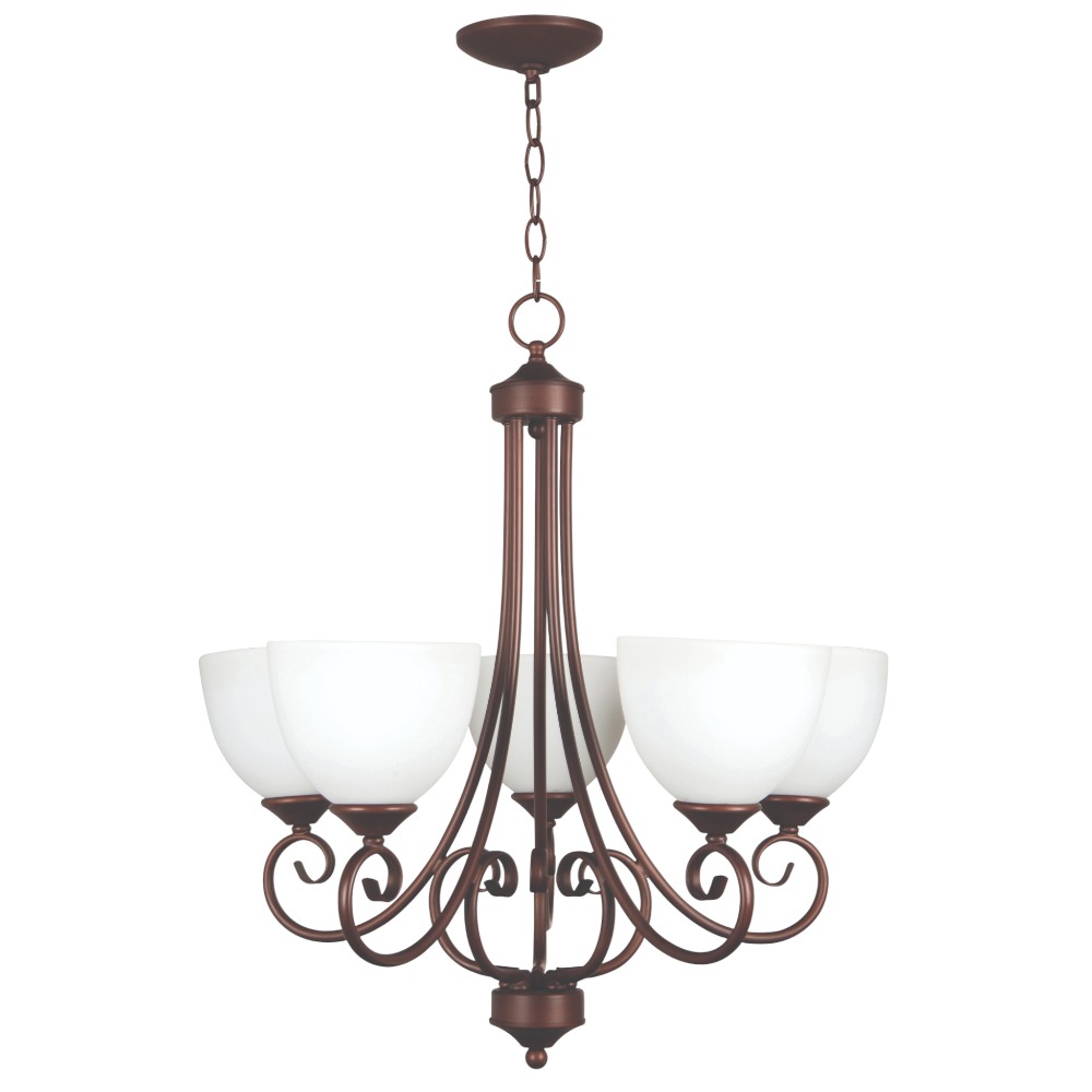 Chandelier Bruke 5XE27 de metal bronce