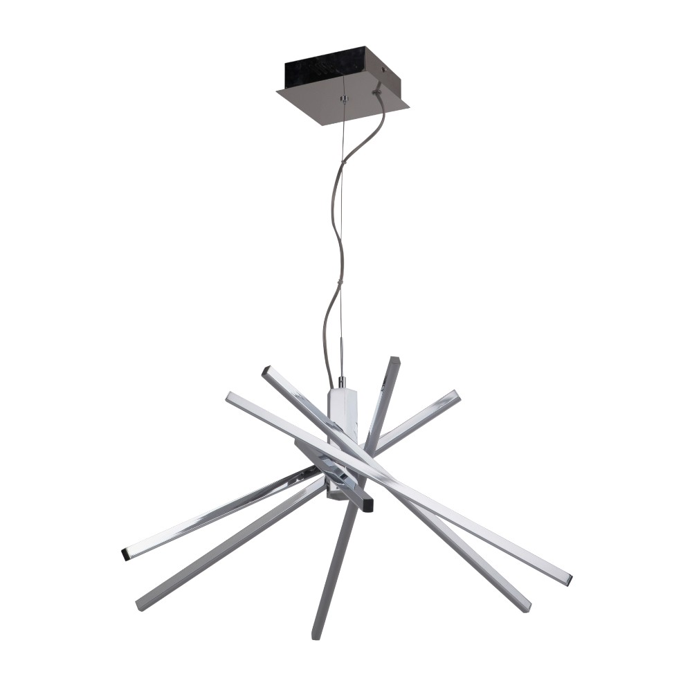 Lámpara colgante LED Tiana metal cromado luz cálida