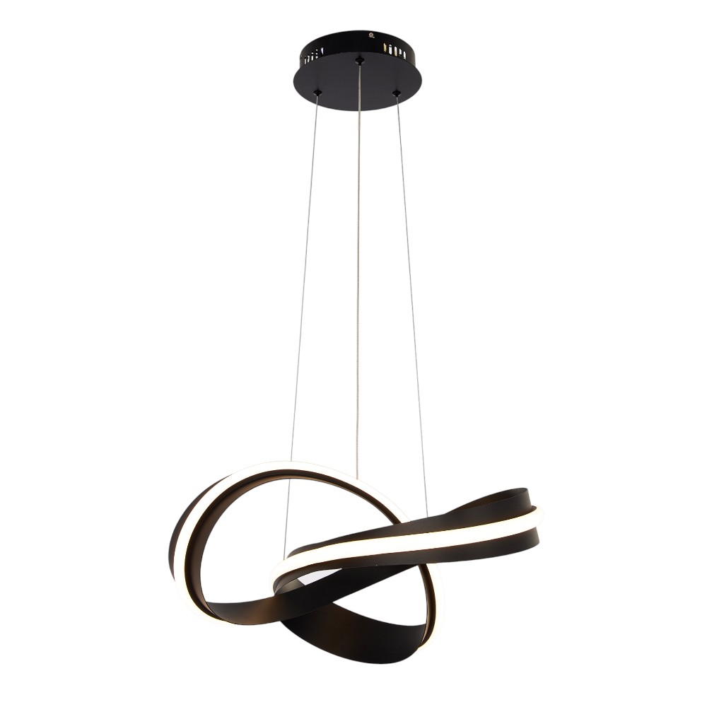 Lámpara LED colgante Milka negro 3CCT+DIM+WIFI 36W