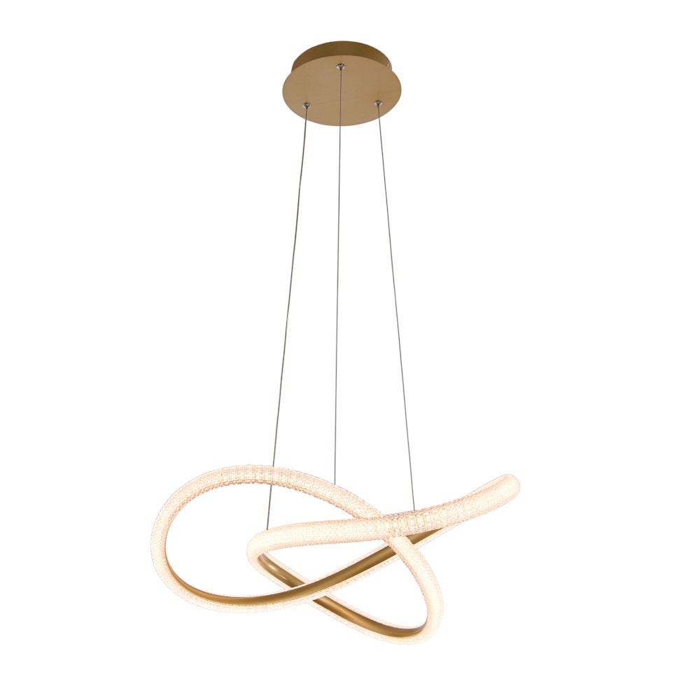 Lámpara LED dimerizable WiFi colgante Larry gold 3CCT 36W