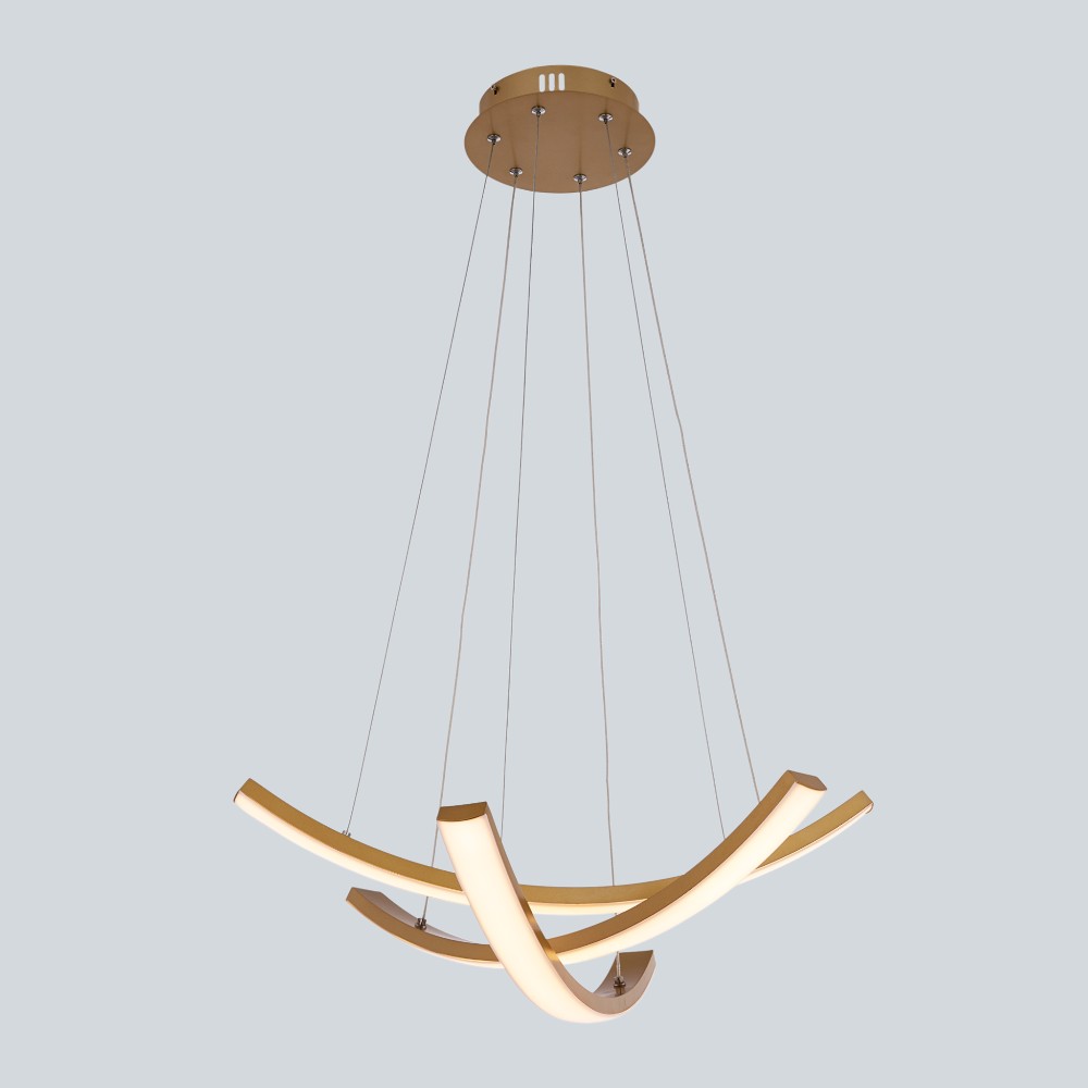 Lámpara LED colgante Ginet dorado 3CCT 30W