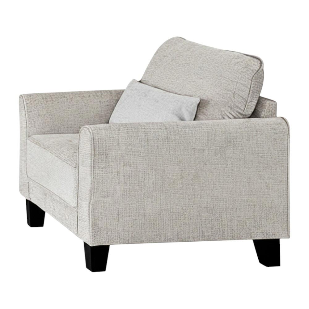 Butaca Mark tela greige + cojín