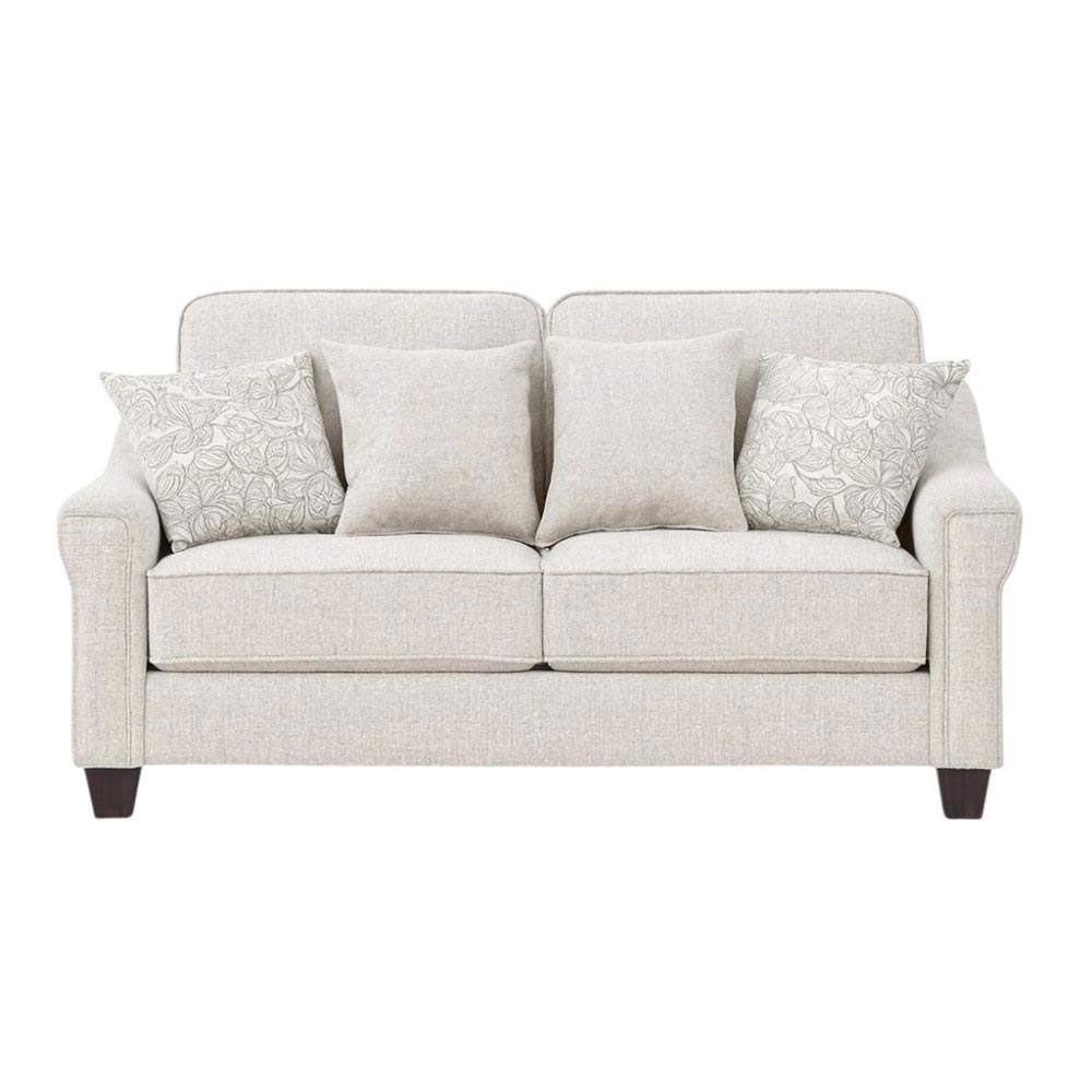 Sofá Jensen de 2 puestos tapiz gris + cojines