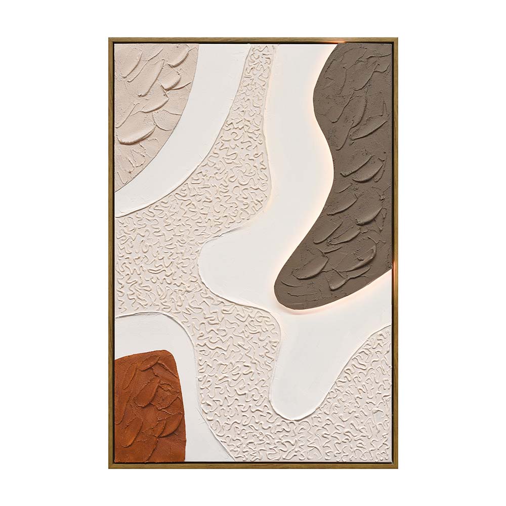 Cuadro 60x90 Kloe II abstracto + luz led