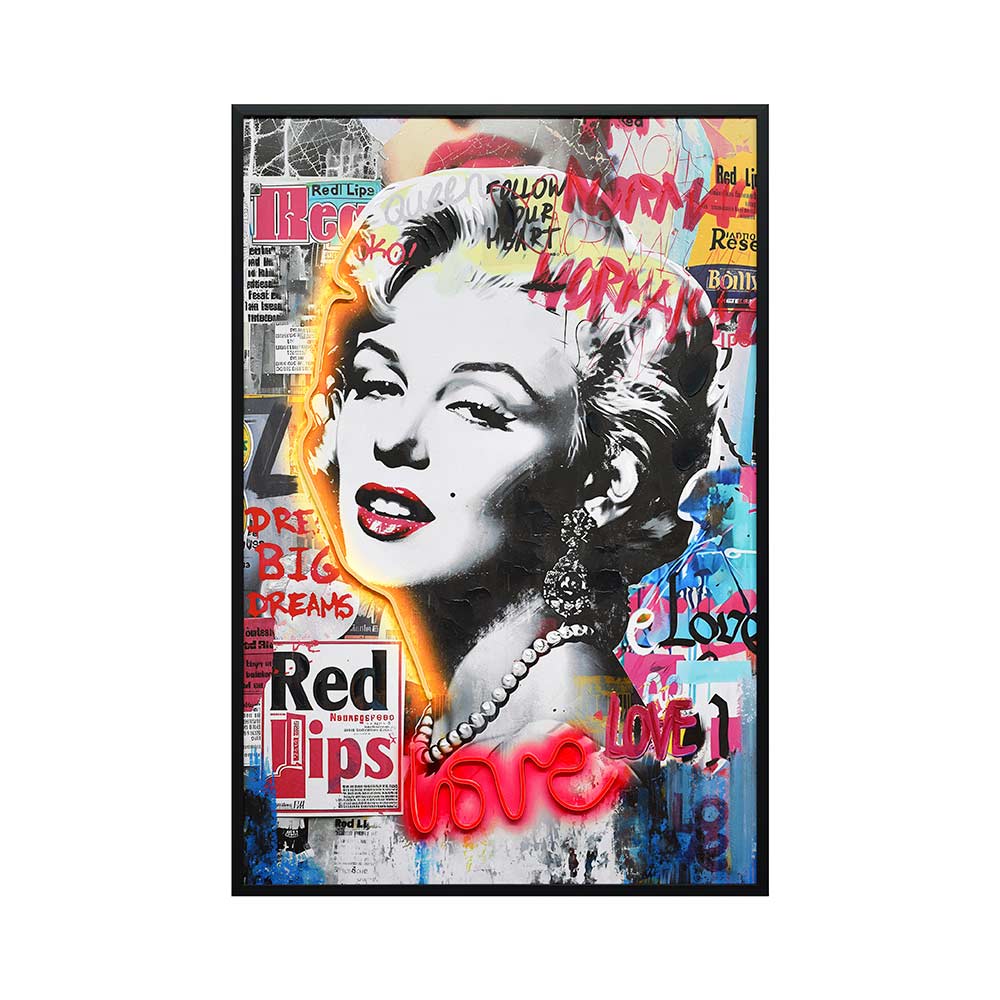 Cuadro 83x123 Marilyn Monroe modern + luz led