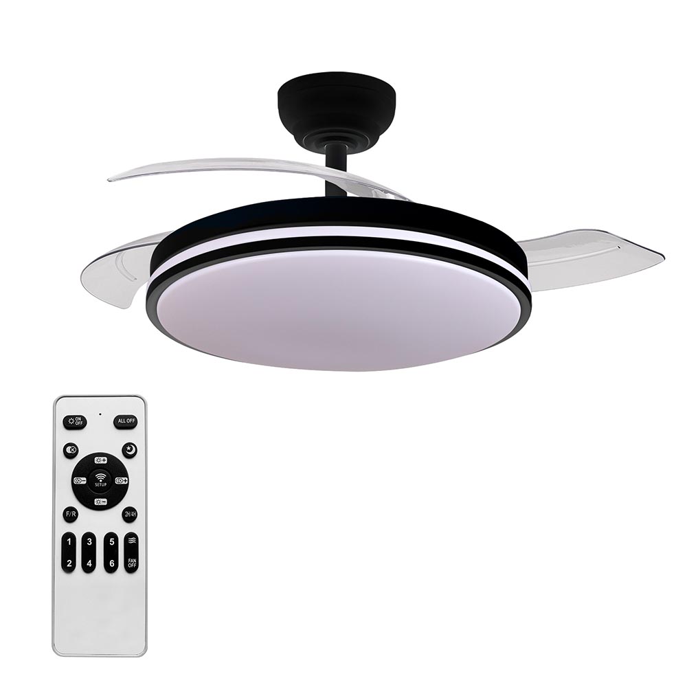 Ventilador de tumbado Arcadia 42" black c/LED 3CCT y control