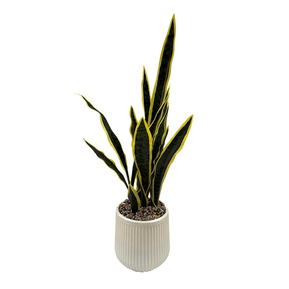 Planta artificial Lengua de suegra con macetero 67cm