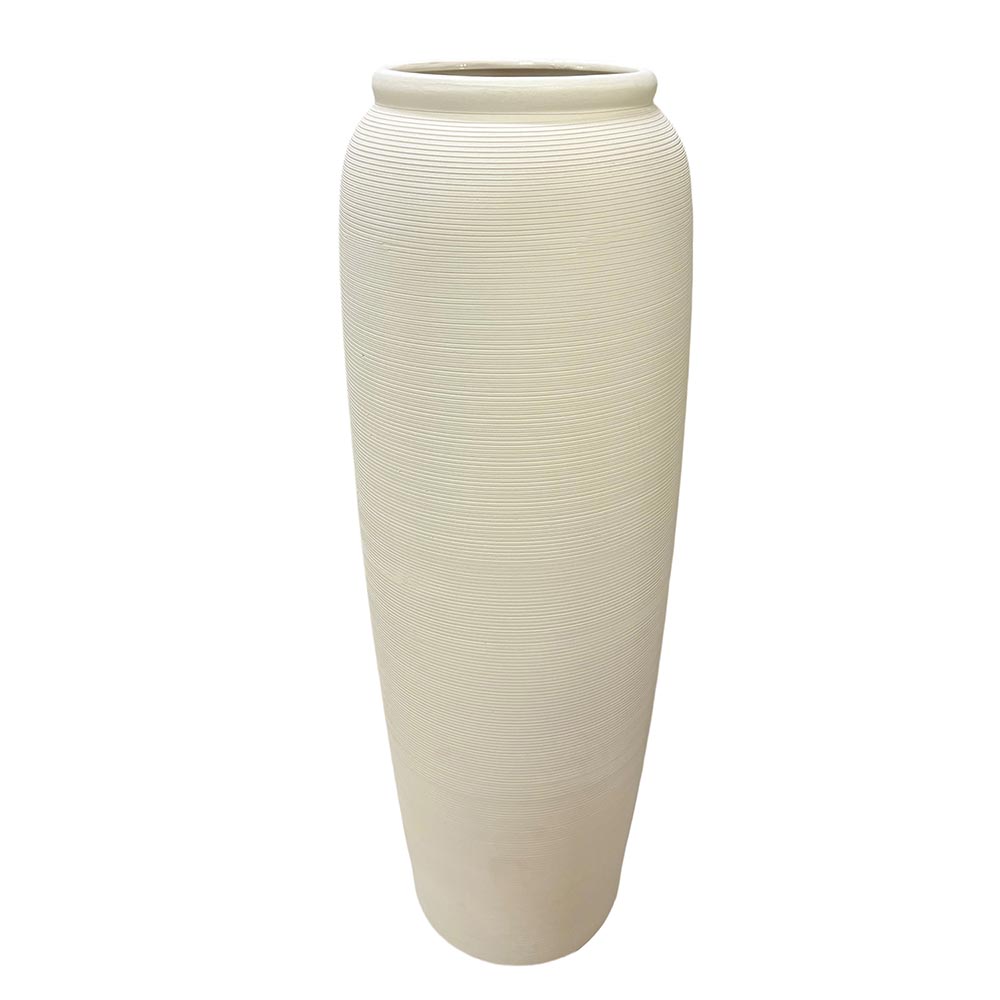 Florero Upper de cerámica blanca 62cm