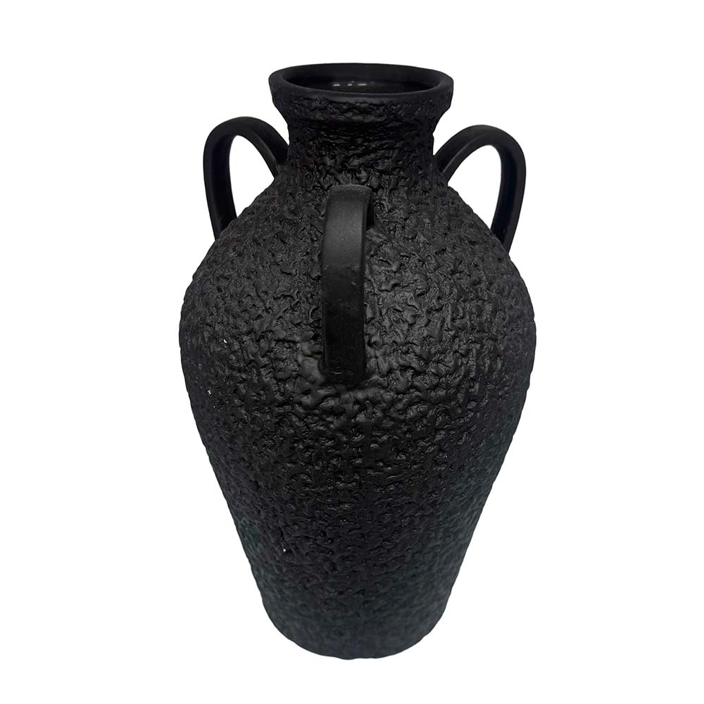 Jarrón Maison Rústico de cerámica color negro 35cm
