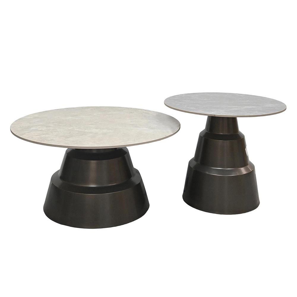 Set x2 Mesas de centro Clame top de cerámica