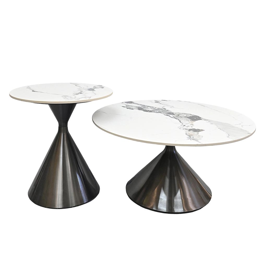 Set x2 Mesas de centro Hanna top de cerámica