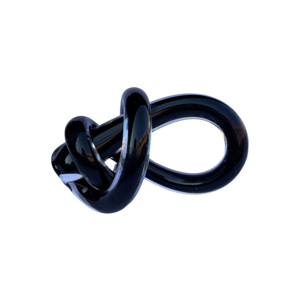 Adorno Nudo de vidrio negro 18x8cm