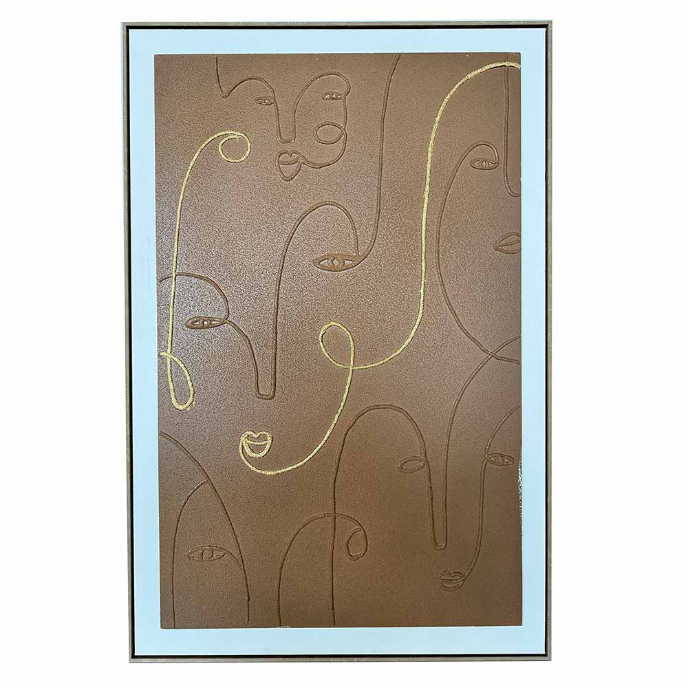 Cuadro 80x120 Women Face color taupe