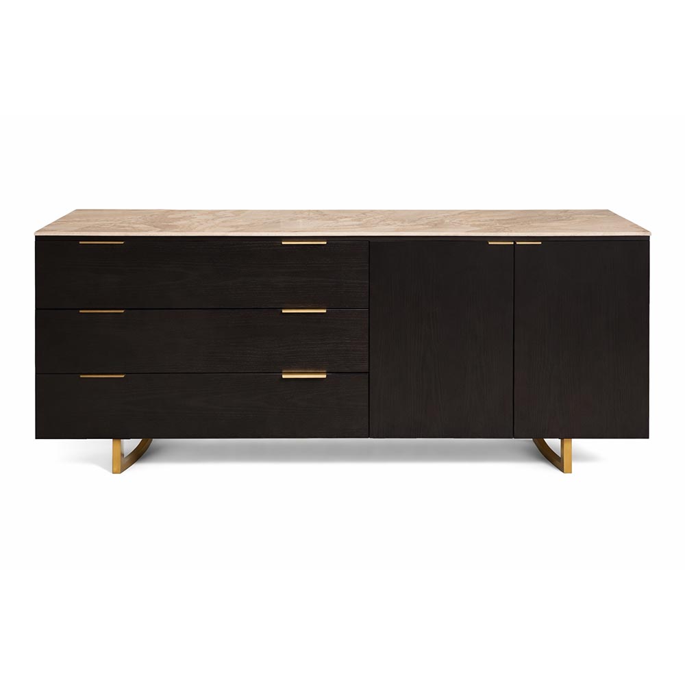 Bufetera Gael 180 top de cerámica y detalles champagne