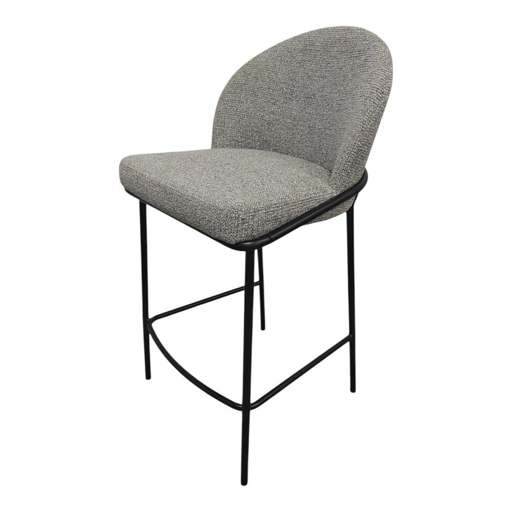 Taburete estático con respaldar Emir gris