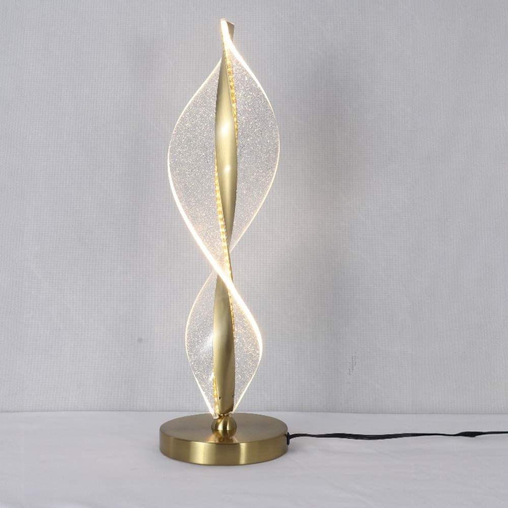 Lámpara de mesa LED Twist cobre luz cálida 12W