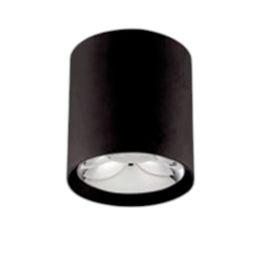 Luminaria LED cilindrica sobrepuesta negra 4000K