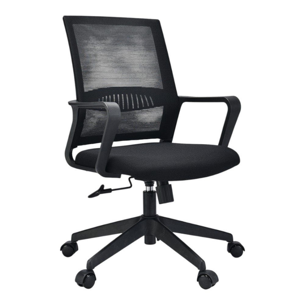 Silla de escritorio giratoria c/ruedas Moris negro