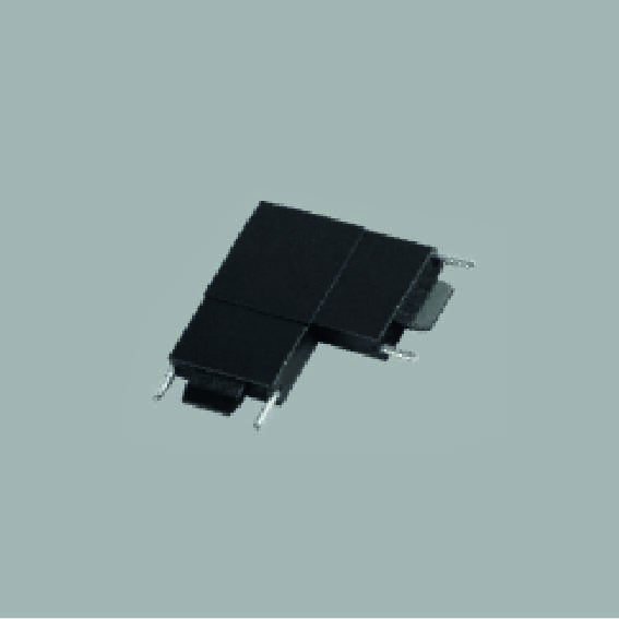 Conector L horizontal para Track magnetico ultra slim negro