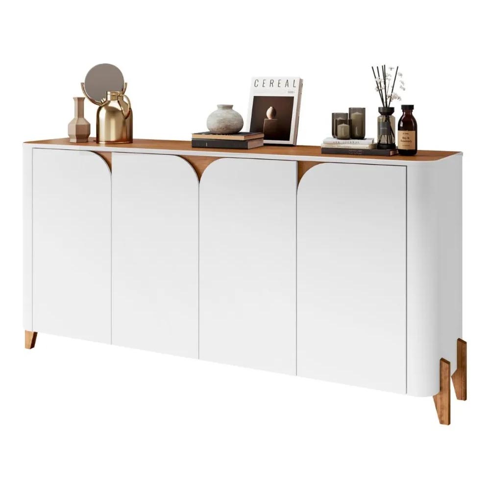 Bufetera Irma 165cm off white/cedro con 4 puertas