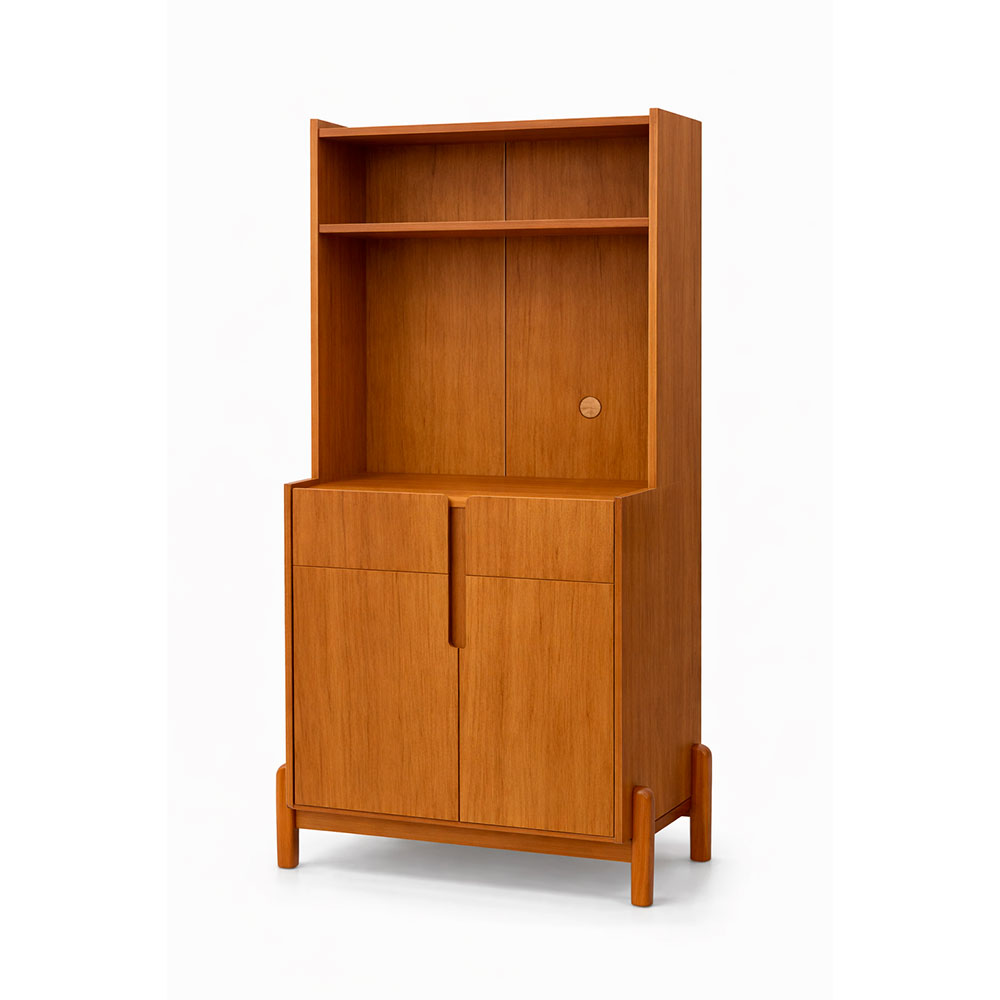 Aparador Juno 154 cedro con repisa + 2 puertas