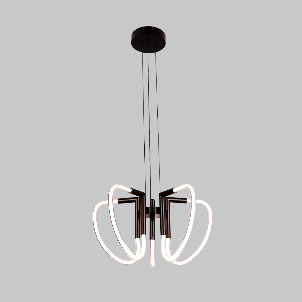 Lámpara LED colgante Chris negro luz neutra 50W