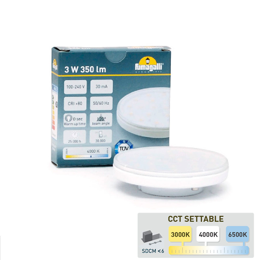 Foco led GX53 3W SETEABLE 3000/4000/6500K